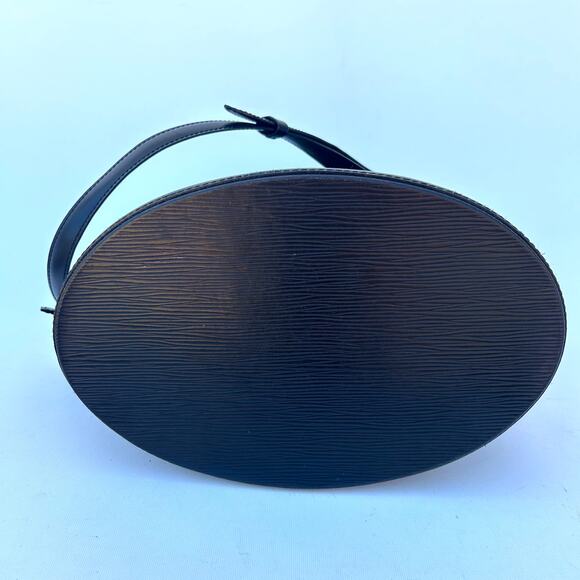 Louis Vuitton Cluny Epi Leather Shoulder Bag Black Bucket Purse Designer - Picture 5 of 13